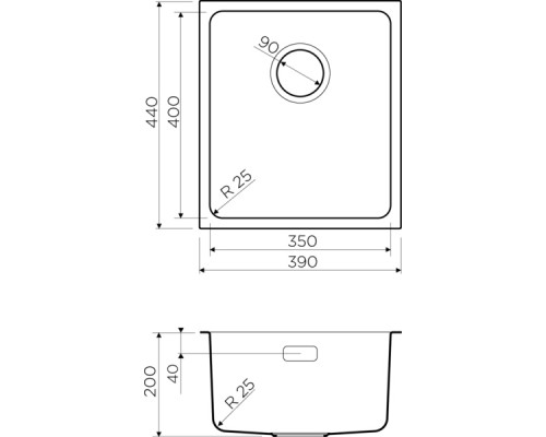 Мойка кухонная Omoikiri Tadzava 39-U-GM 4993079 вороненая сталь