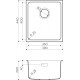 Мойка кухонная Omoikiri Tadzava 39-U-GM 4993079 вороненая сталь