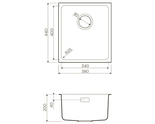 Мойка кухонная Omoikiri Tadzava 38-U-IN 4993077 нержавеющая сталь