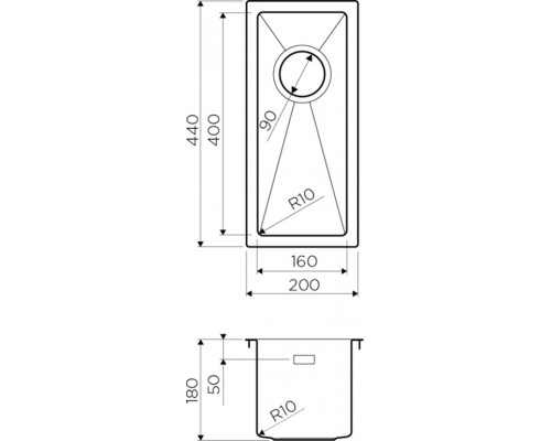 Мойка кухонная Omoikiri Taki 20-U/IF-GM 4973105 вороненая сталь