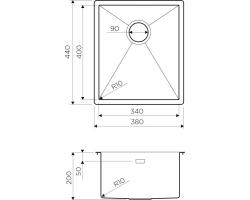 Мойка кухонная Omoikiri Taki 38-U/IF-GM 4973106 вороненая сталь