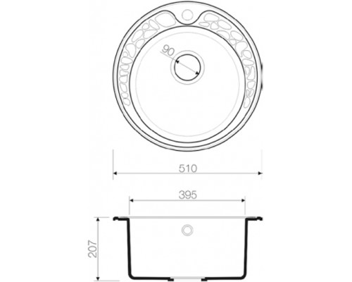 Мойка кухонная Omoikiri Tovada 51-PA 4993365 пастила