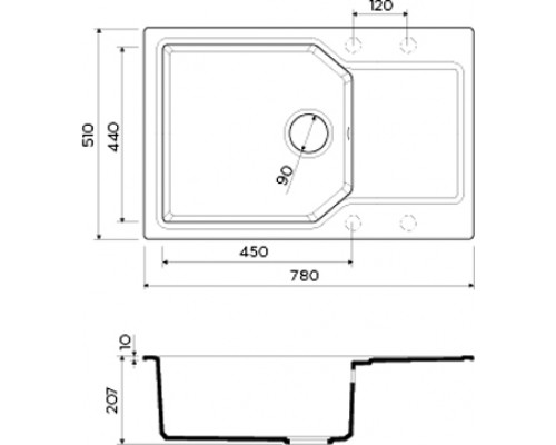 Мойка кухонная Omoikiri Yonaka 78-LB-BE 4993335 ваниль