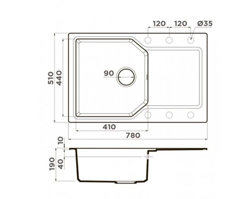 Мойка кухонная Omoikiri Yonaka 78-BE 4993702, ваниль