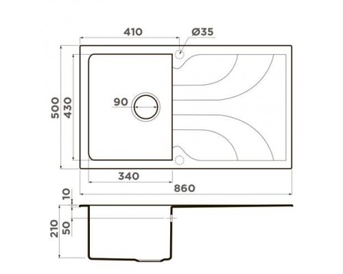 Мойка кухонная Omoikiri Yasugata 86-BE 4993869, ваниль