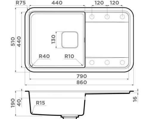 Мойка кухонная Omoikiri Tasogare 86-CA 4993458, карамель