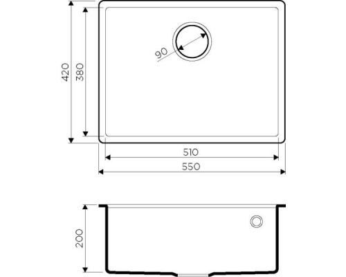 Мойка кухонная Omoikiri Tedori 54-U-BE 4993989, ваниль