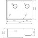 Мойка кухонная Omoikiri Tadzava 58-2-U/IF-IN-L/R, нержавеющая сталь