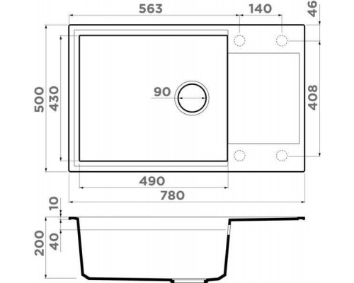 Мойка кухонная Omoikiri Sakaime 78-LB-WH 4993903, белый