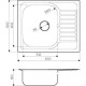 Мойка кухонная Omoikiri Kashiogawa 60-IN 4993274, нержавеющая сталь