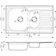 Мойка кухонная Omoikiri Kashiogawa  86-2-IN 4993454, нержавеющая сталь
