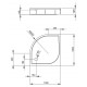 Поддон для душа Radaway Paros A1000, 100 x 100 см, четверть круга, MBA1010-03-1