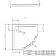 Поддон для душа Radaway Doros A, 80 x 80 см, четверть круга, SDRA8080-01