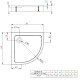 Поддон для душа Radaway Doros A Compact, 90 x 90 см, четверть круга, SDRA9090-05-04S