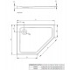 Поддон для душа Radaway Doros PT E, 80 x 100 см, пятиугольный, SDRPTP1080-01L/R