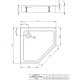 Поддон для душа Radaway Doros PT Compact, 90 x 90 см, пятиугольный, SDRPTP9090-05-04S