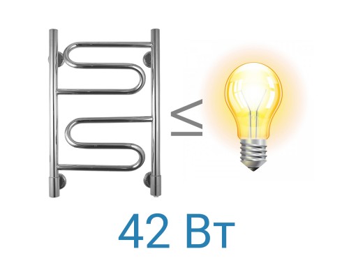 Полотенцесушитель электрический Energy Bravo 600 x 400, ширина 42.8 см, высота 60 см