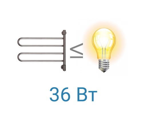 Полотенцесушитель электрический Energy U chrome G2, ширина 63.5 см, высота 54 см