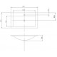 Раковина Акватон Премьер М 800 1A70493KPR010 (49-R.01.01), квадратный слив, 80*45 см
