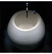 Раковина Antonio Lupi Opium напольная 90 х 90 х 85 см из натурального камня, белая