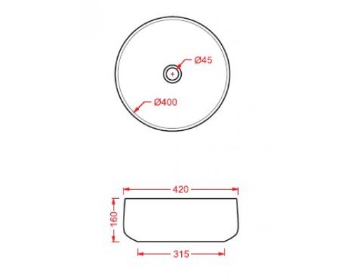 Раковина ArtCeram Cognac Countertop COL001 01; 00, накладная, цвет - белый глянцевый, 42 х 42 х 16 см