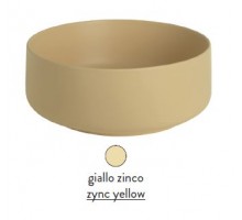 Раковина ArtCeram Cognac Countertop COL001 12; 00, накладная, цвет - giallo zinco (желтый цинк), 42 х 42 х 16 см
