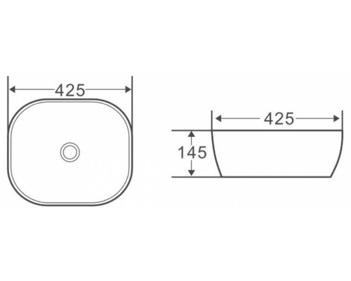 Раковина BelBagno BB1301 накладная 42.5 х 42.5 х 14.5 см