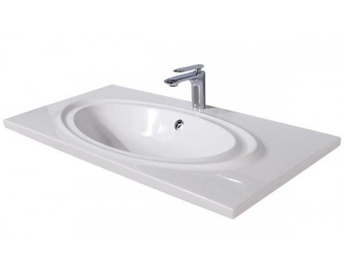 Раковина BelBagno Onda BB1000/500-LV-MR-OND 100 x 50 см, литьевой мрамор, цвет белый