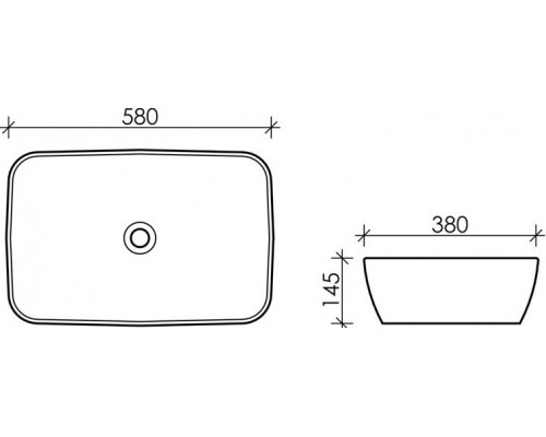 Раковина Ceramica Nova Form CN2003 58 x 38 x 14.5 см накладная