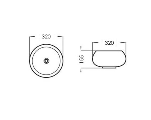 Детская раковина Comforty 5004W 32 см, с донным клапаном, белый, 00-00006453