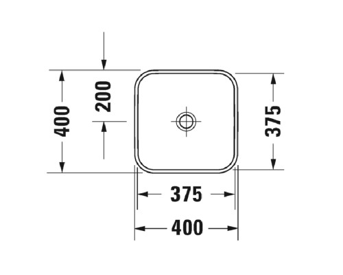 Раковина Duravit Happy D.2 Plus 23594013001 40 x 40 см, покрытие WG, антрацит матовый