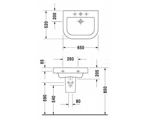 Раковина Duravit Happy D. 2 2318650000, 60 см