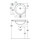 Раковина встроенная Globo Lavabi d'arredamento Band SAP50.BI*1, 50х50 см