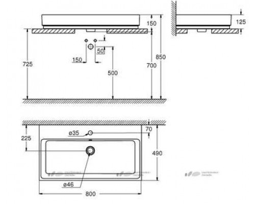 Раковина Grohe Cube Ceramic 3947600H