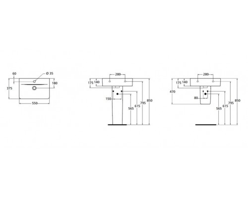 Раковина Ideal Standard Connect Cube E788601