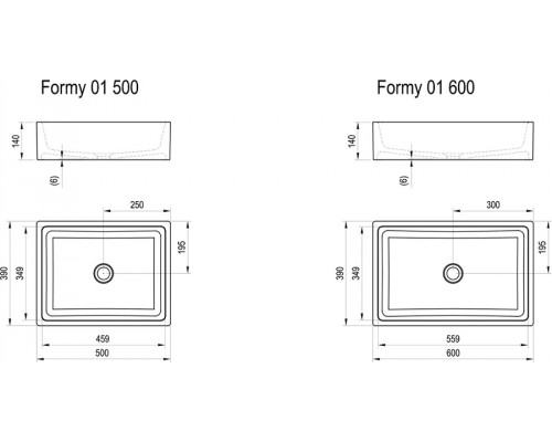 Раковина Ravak Formy 01 500, белый, XJL01250000