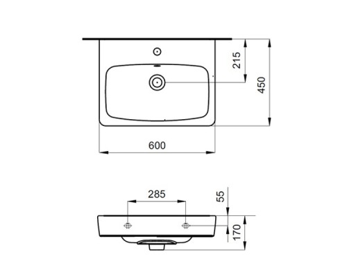 Раковина Santek Нео-60 см 1WH302186 белая