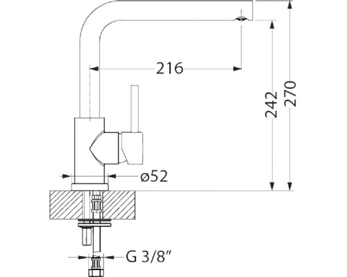 Смеситель для кухни Alveus Fluid Monarh Bronze, бронза, 1134844