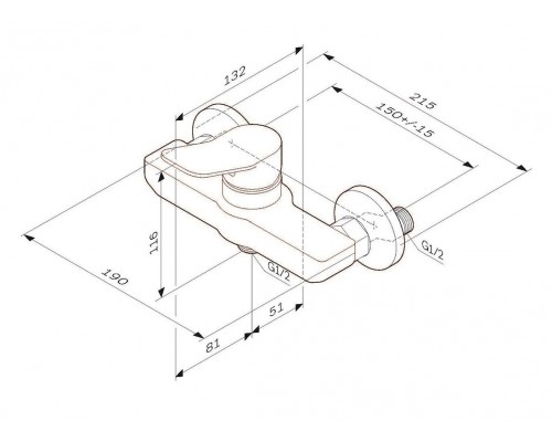 Смеситель AM.PM X-Joy F85A20022 для душа, черный матовый