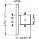 Смеситель для душа Axor Starck X 10717000, Highflow, термостатический