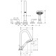 Смеситель для ванны Axor Citterio M 34454000, на борт ванны