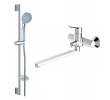 Комплект смесителей для ванной комнаты Bravat Drop, хром, F00409C