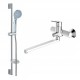 Комплект смесителей для ванной комнаты Bravat Drop, хром, F00409C