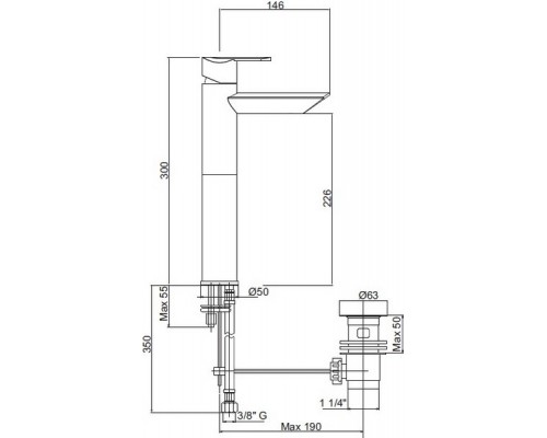 Смеситель Cezares GARDA-LC11-01-Cr для раковины