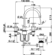 Смеситель Cisal Barcelona Quad для раковины с донным клапаном, хром, BQ00107021