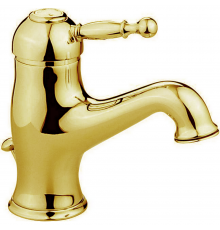 Смеситель Cisal Arcana Royal однорычажный для раковины на 1 отверстие с донным клапаном, цвет золото, AY00051024