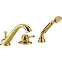 Смеситель Cisal Arcana Royal однорычажный на борт ванны на 3 отверстия,излив 200 мм, цвет золото, AY00126024
