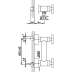 Смеситель Cisal Barcelona Quad двухвентильный настенный для душа, хром, BQ00044121