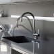 Смеситель Clever FS19 60731 для кухонной мойки, излив на 3 положения, с выходом для питьевой воды, Osmosis, хром