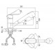 Смеситель D&K Speyer Rhein DA1312501 для кухонной мойки, с вытяжным душем